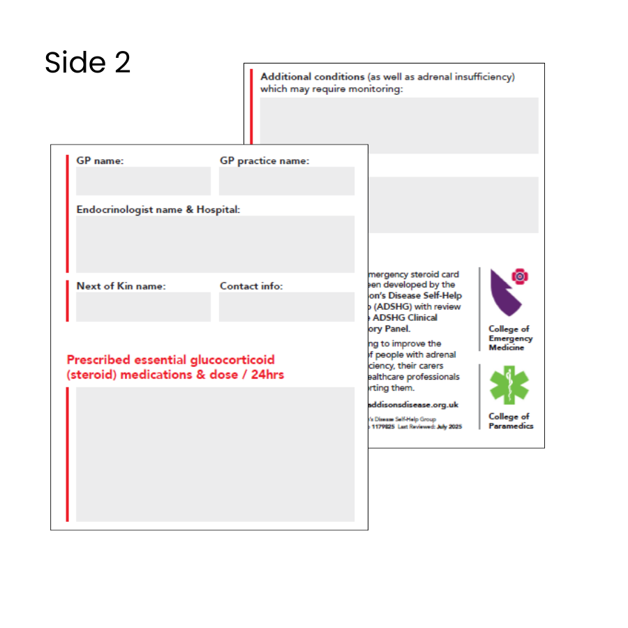2 Emergency wallet cards