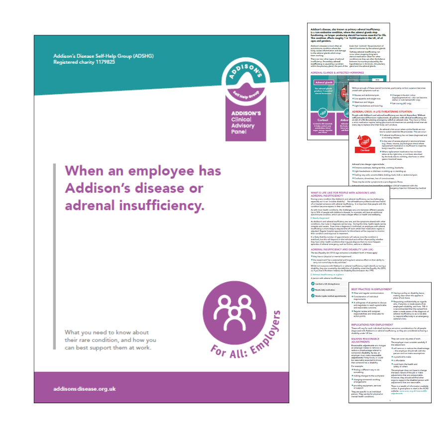 A Guide for Employers: When your employee has Addison's Disease or Adrenal Insufficiency