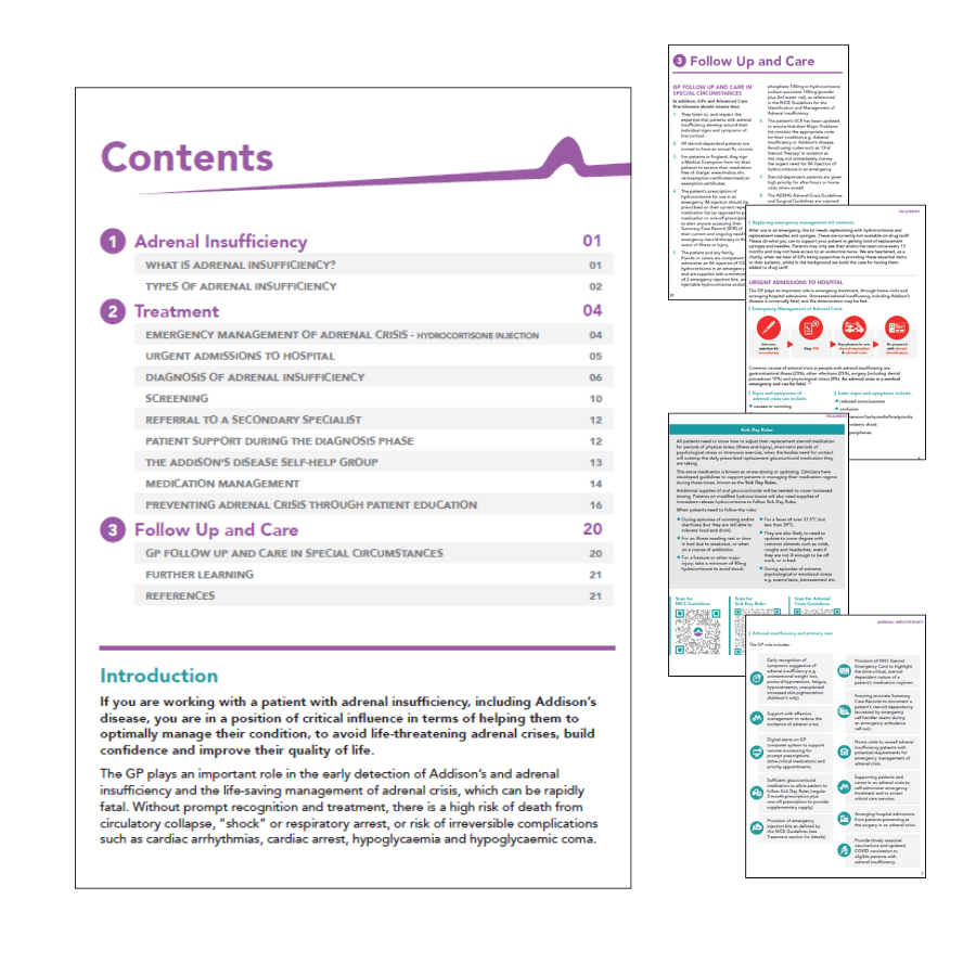 Guide for GPs: Diagnosis and Care of a Patient with Adrenal Insufficiency, including Addison's Disease