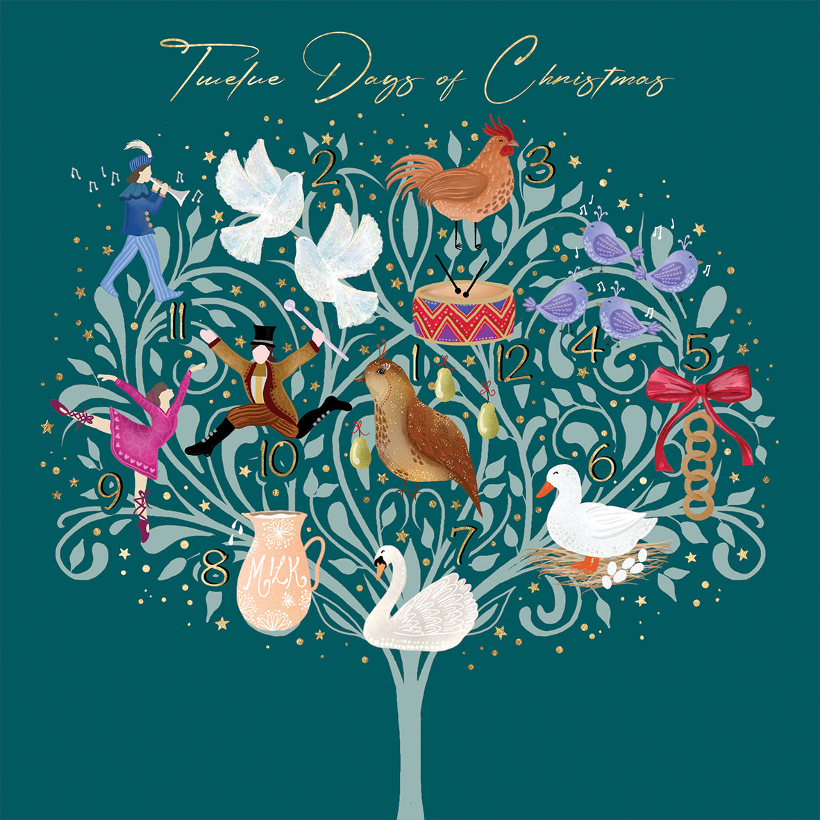 'Twelve Days Tree' Charity Christmas Cards (Pack of 10)