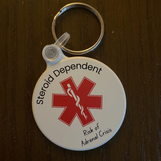 Medical Alert ADSHG Keyring - Risk of Adrenal Crisis