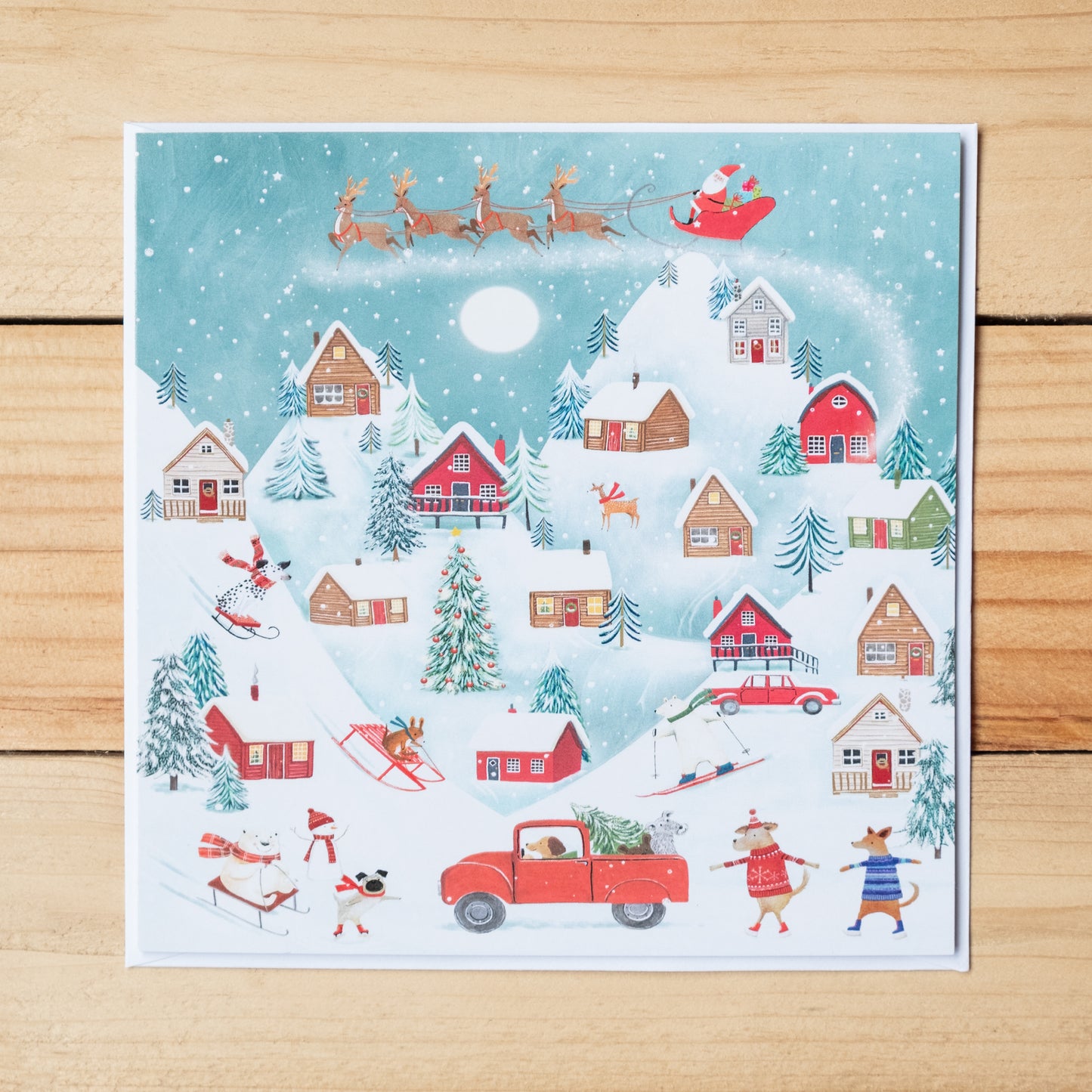 'Village Snow Fun' Charity Christmas Cards (Pack of 10)