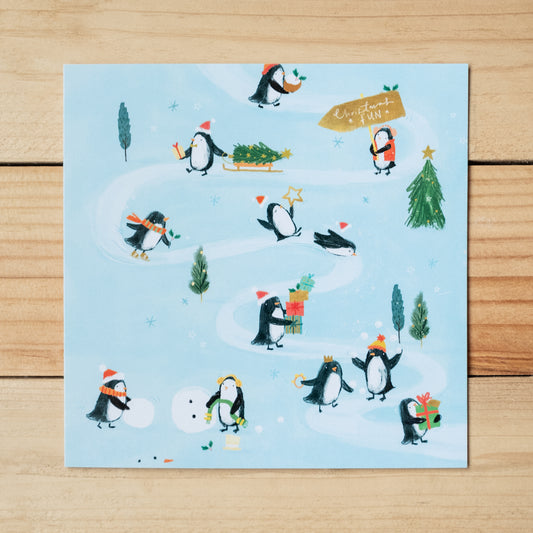 'Penguin Frolics' Charity Christmas Cards (Pack of 10)