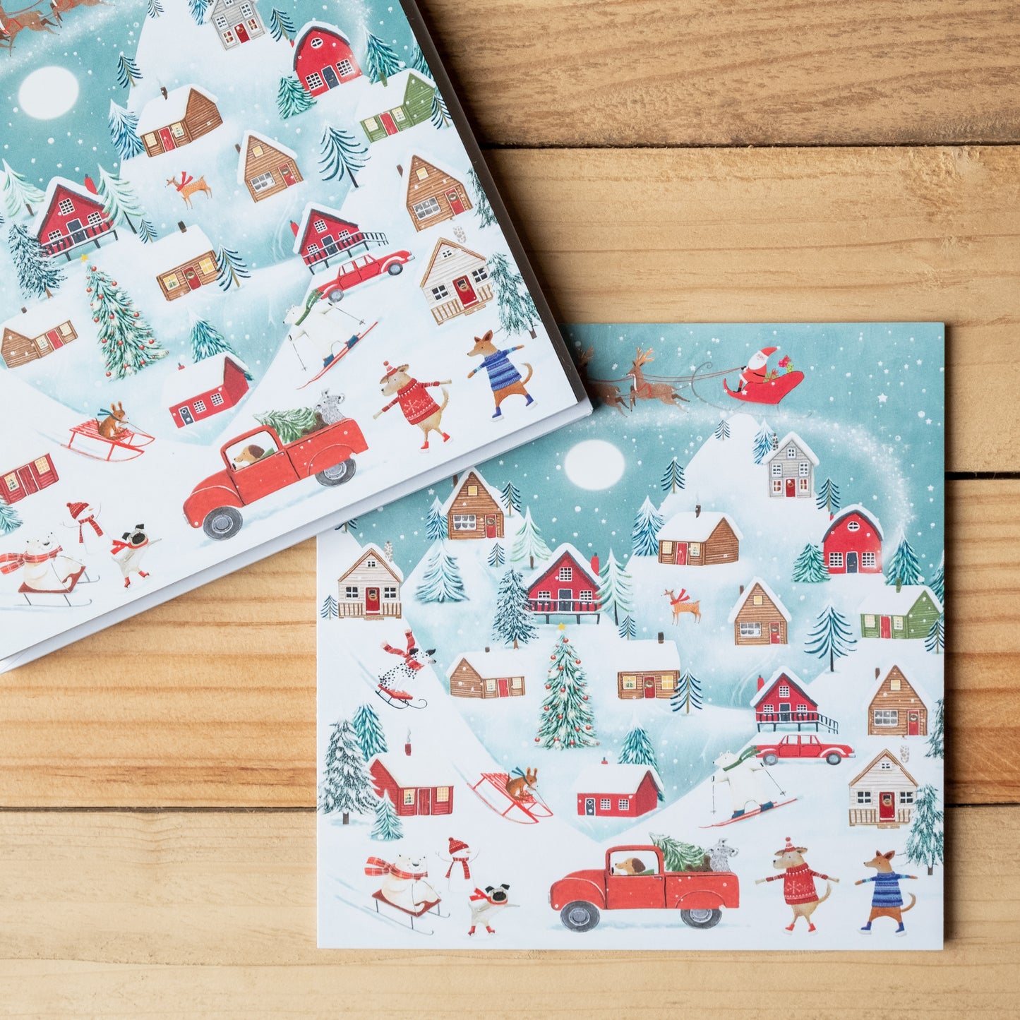 'Village Snow Fun' Charity Christmas Cards (Pack of 10)