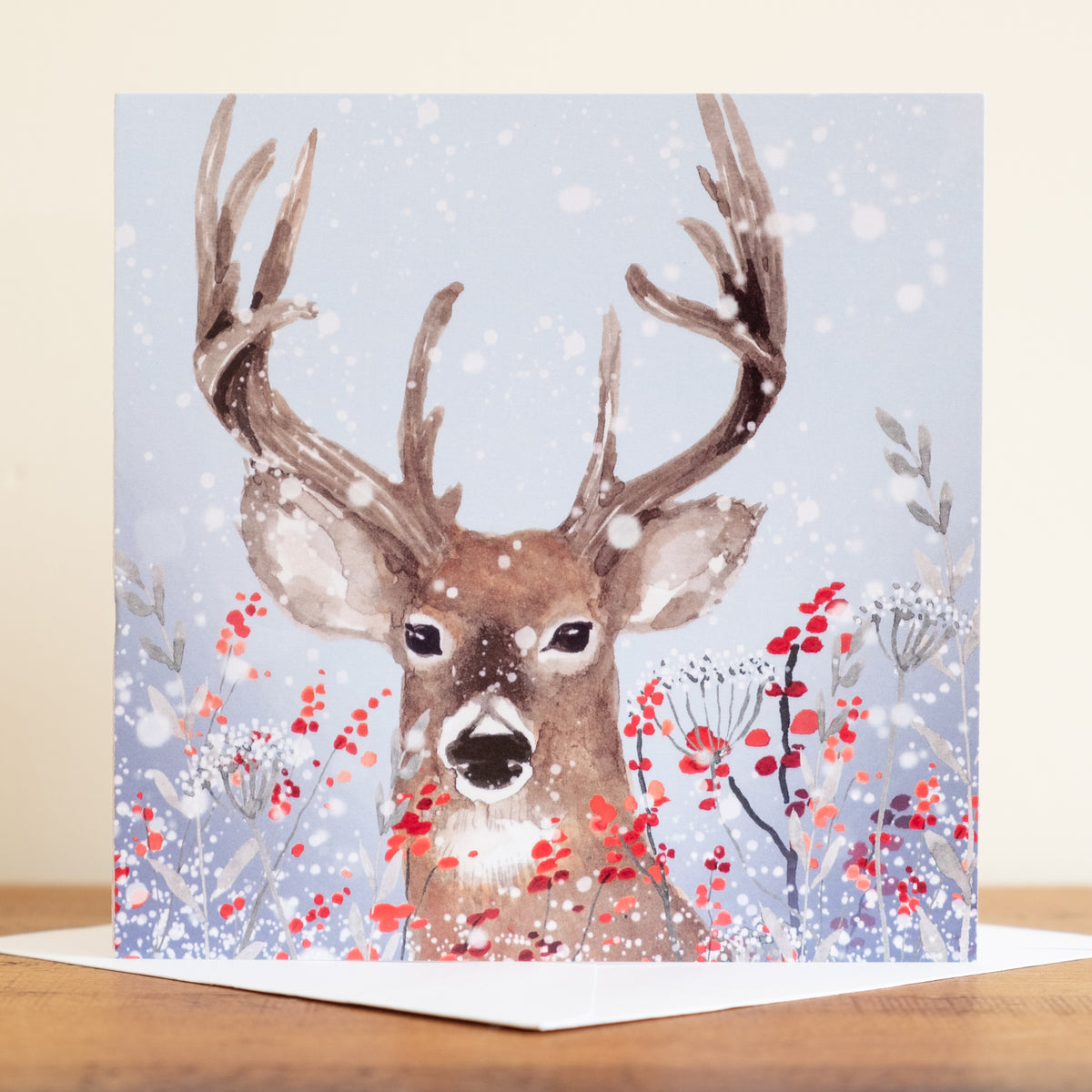 'Reindeer and Berries' Charity Christmas Cards (Pack of 10)