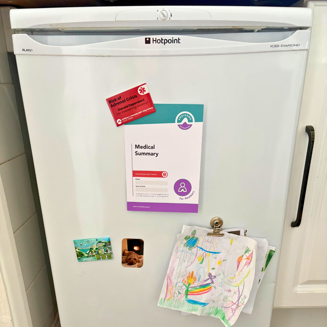 Medical Alert ADSHG Fridge Magnet - Risk of Adrenal Crisis