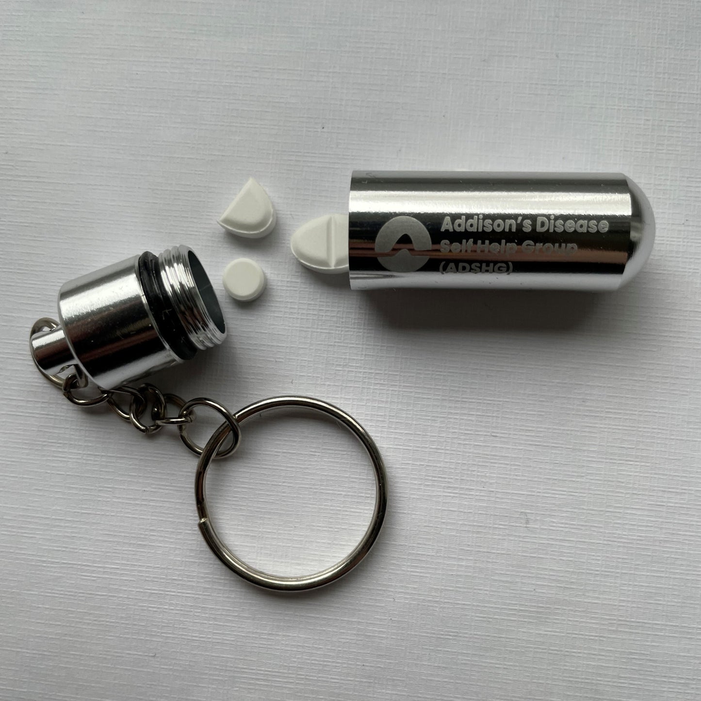 Pillbox Keyring - Addison's Disease Self-Help Group