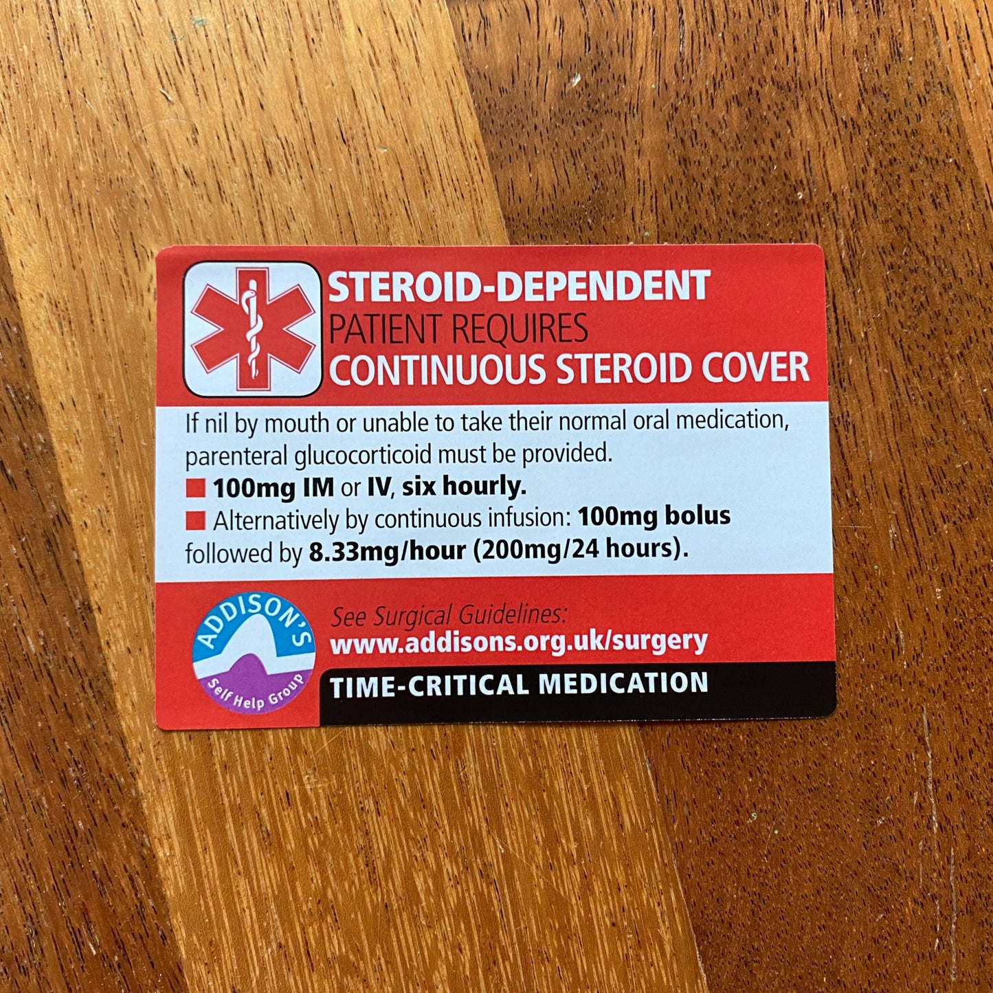 ADSHG drugs chart steroid alert stickers