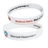 White Medical Alert Wristband - Risk of Adrenal Crisis